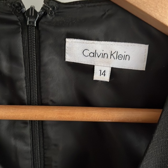 Beautiful Mid-Length Calvin a Klein Black Formal Dress Size 14 - Picture 3 of 4